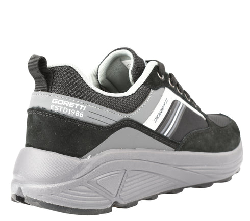 Pantofi casual, barbati, GORETTI, B100-CL30055 negru, textil